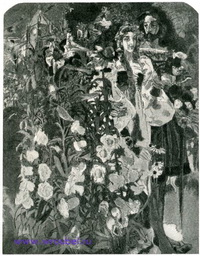 Фауст и Маргарита в саду (эскиз панно)